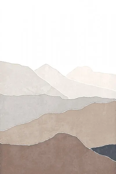 Muted Mountain Landscape, wall art by Melloi Art Prints