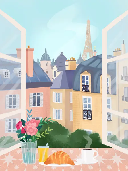 Paris, wall art by Petra Lizde