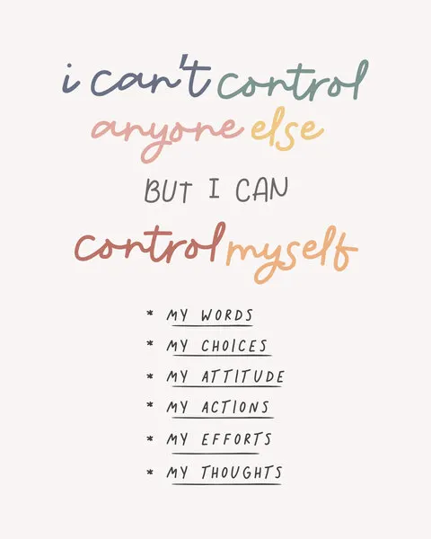 Control Myself Quote, wall art by KsanaKalpa