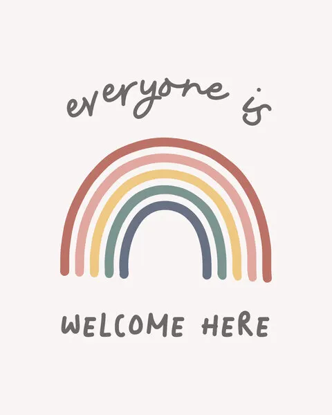 Everyone Welcome Rainbow, wall art by KsanaKalpa