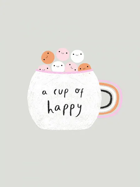 A Cup Of Happy, wall art by Aislinn Simmonds