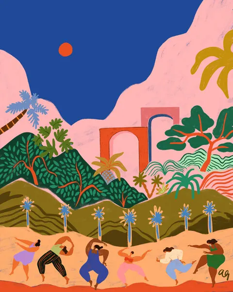 Dancing In Paradise, wall art by Arty Guava