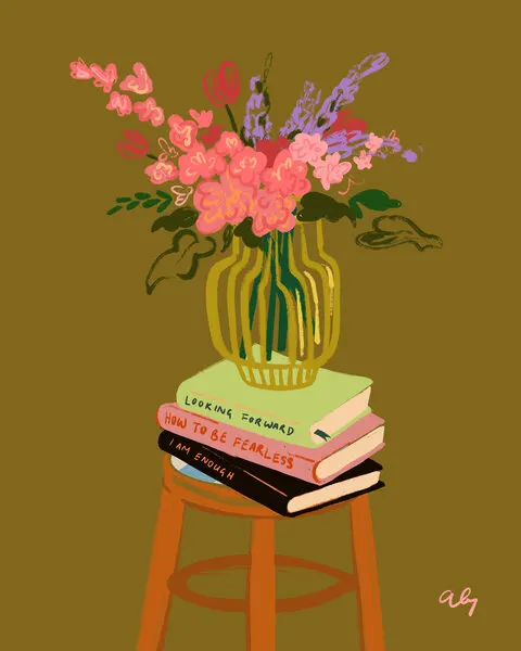 Floral Vase, wall art by Arty Guava