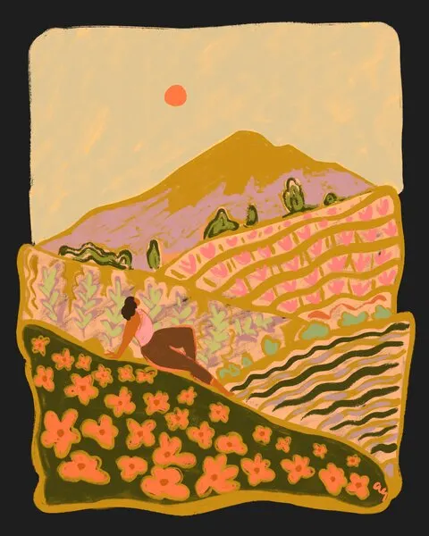 Field Of Flowers, wall art by Arty Guava