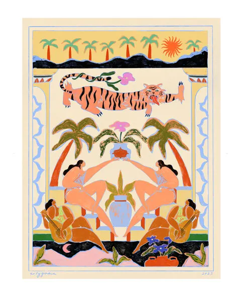 Tropicana, wall art by Arty Guava
