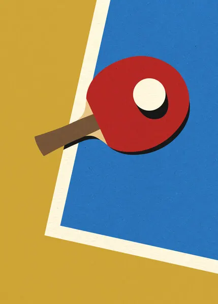 Table Tennis Team Red, wall art by Rosi Feist