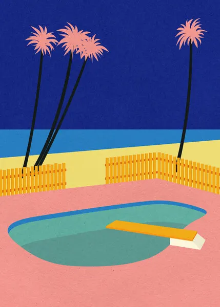 Malibu Beach, wall art by Rosi Feist