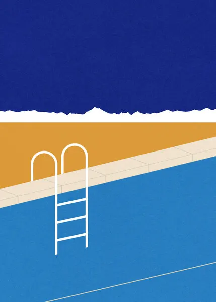 Desert Pool, wall art by Rosi Feist