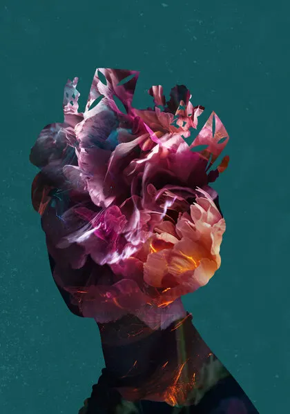 Dreamy Floral Portrait, wall art by Sarah Manovski