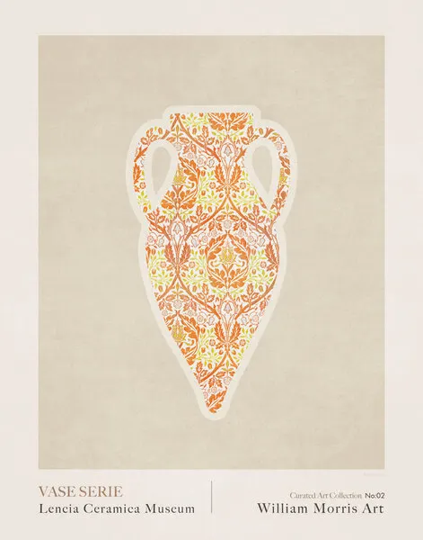 Ornate Vase Design, wall art by Emel Tunaboylu