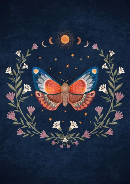 Butterfly Dreamscape, wall art by Emel Tunaboylu