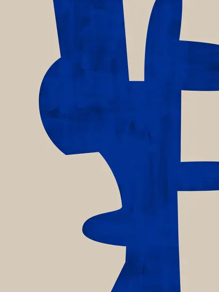 Organic Blue Shapes, wall art by Elena Ristova
