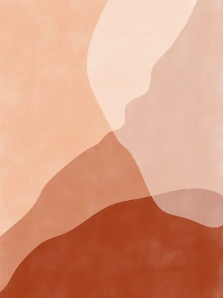 Organic Terracotta Shapes, wall art by Elena Ristova