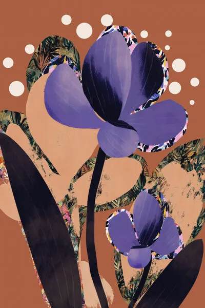 Violet Bloom Dance, wall art by Treechild