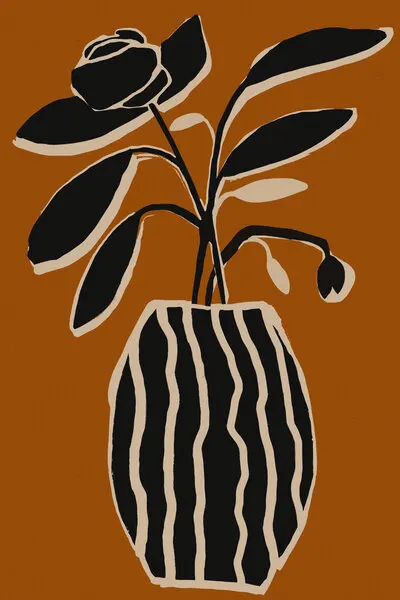 Ochre Still Life No 5, wall art by Treechild