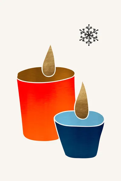 Christmas Candles, wall art by Kubistika
