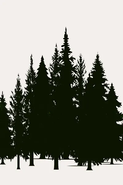 Tannenwald (dark), wall art by Kubistika