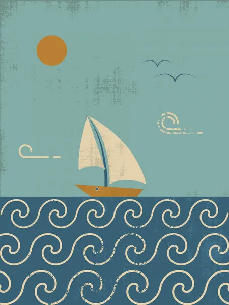 Sailing Under Golden Sun, wall art by The Creating Mind