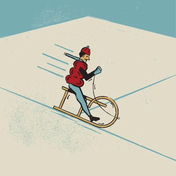 Speedy Winter Sledding, wall art by The Creating Mind