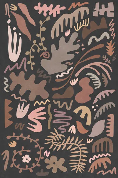 Modern Organic Shapes, wall art by amini54