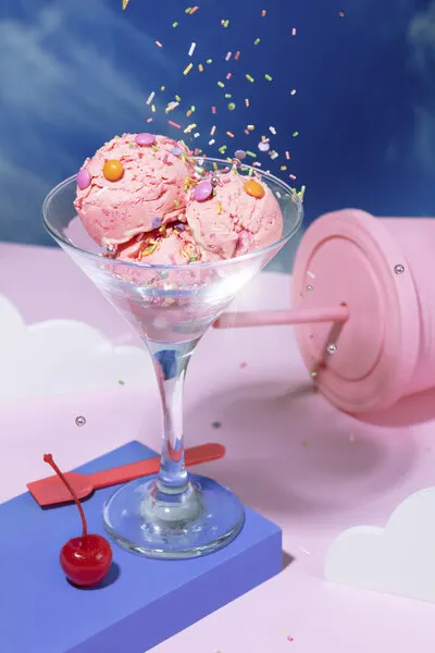 Pink Ice Cream Dream, wall art by Julia Ramiro