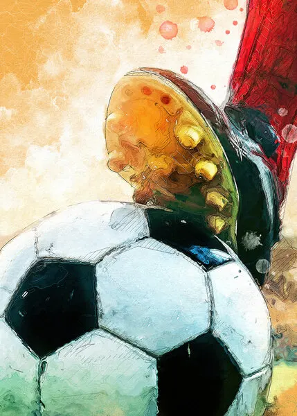 Football 1 sport art, wall art by Justyna Jaszke