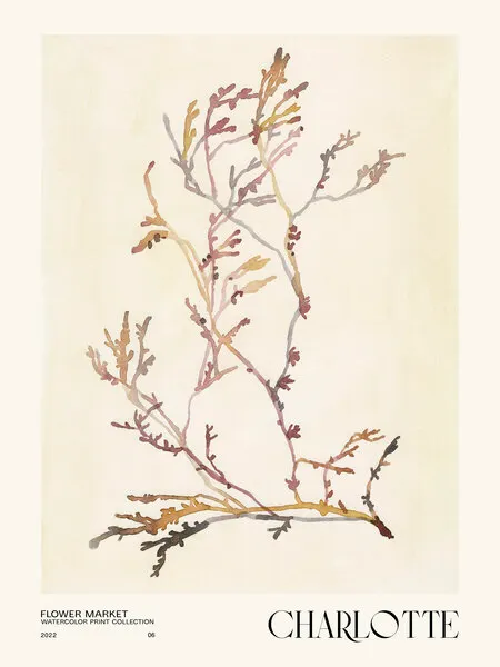 Watercolor print collection. Flower market - Charlotte, wall art by NKTN