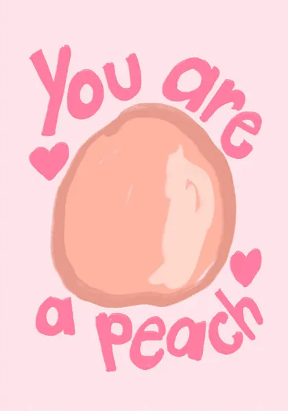 Sweet Peach Tribute, wall art by Athene Fritsch