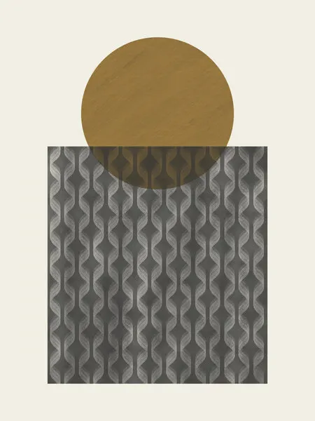 Gold Circle Geometric Pattern, wall art by Little Dean