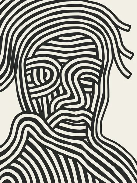 Man of Lines, wall art by Little Dean