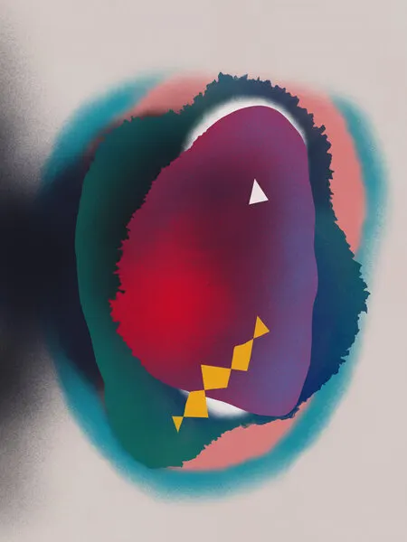 Vibrant Abstract Shapes, wall art by Little Dean