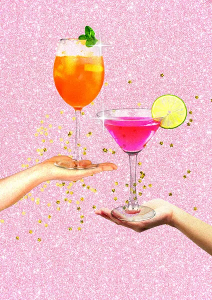 Sparkling Cheers, wall art by Athene Fritsch