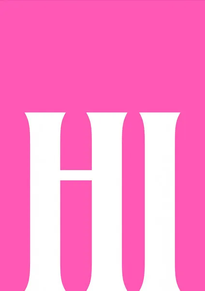 Bold Pink Greeting, wall art by Athene Fritsch