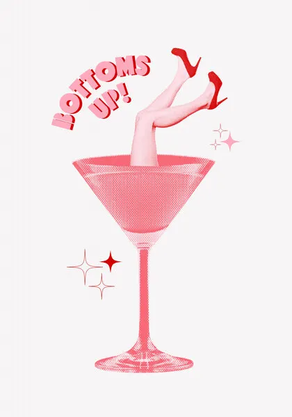 Martini Mischief, wall art by Athene Fritsch