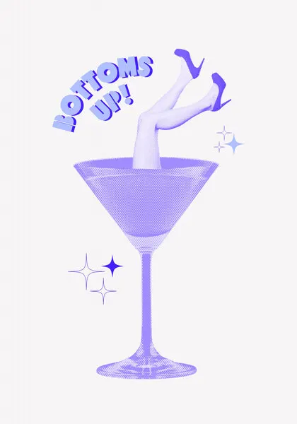 Cocktail Glam Dive, wall art by Athene Fritsch