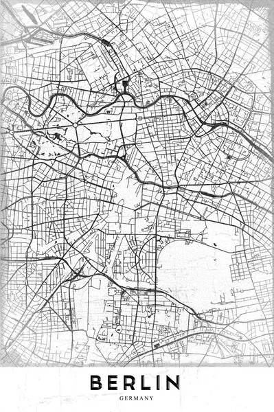 Berlin City Map, wall art by StudioSix