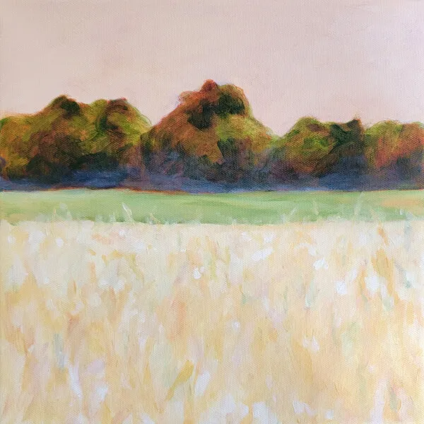 Pastel Field Horizon, wall art by Claire Whitehead
