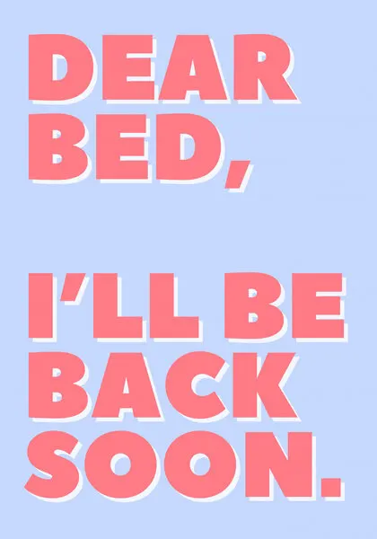 Letter to My Bed, wall art by Athene Fritsch
