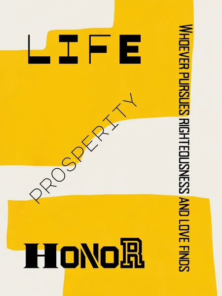 Life Prosperity Honor Quote, wall art by Little Dean