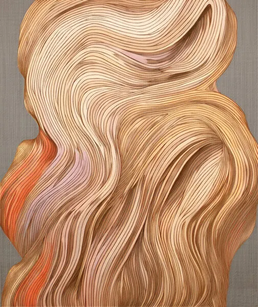 Flowing Blonde Waves, wall art by Alma