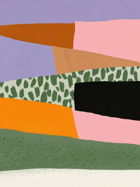 Vibrant Textured Landscape, wall art by Little Dean