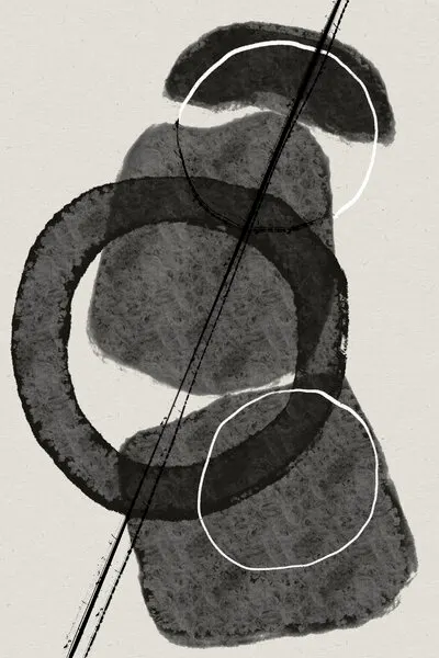 Monochrome Circles, wall art by Treechild