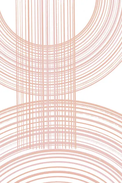 Blush Geometric Lines, wall art by Martina