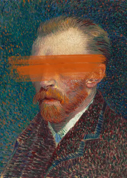 Bold Orange Portrait, wall art by The Art Concept