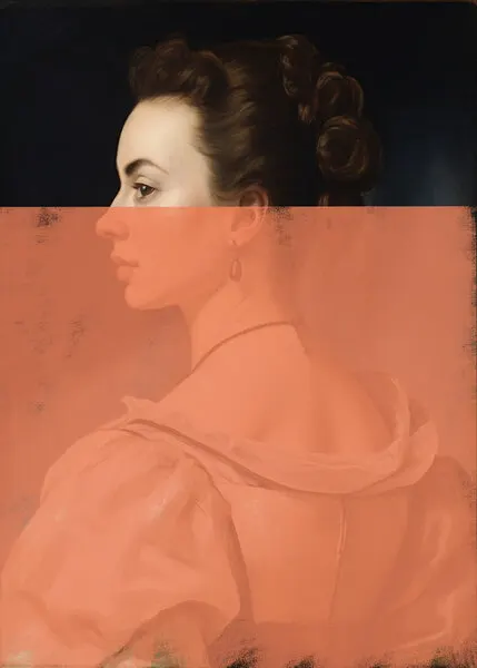 Elegant Woman Profile, wall art by The Art Concept