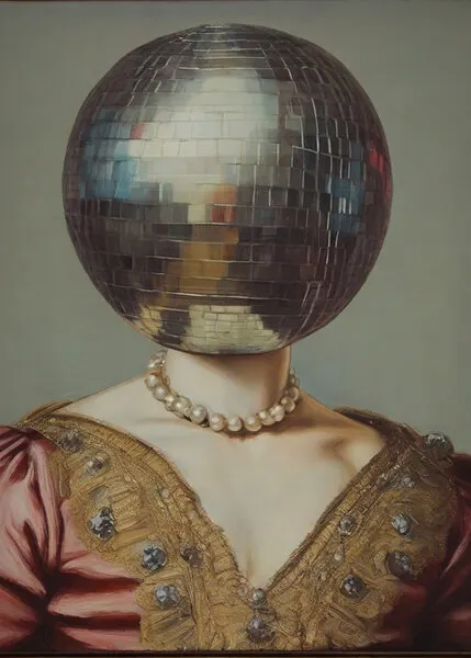 Glamorous Disco Portrait, wall art by The Art Concept
