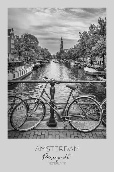 Bicycle Overlooking Prinsengracht, wall art by Melanie Viola