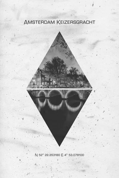 Amsterdam Keizersgracht Diamond, wall art by Melanie Viola