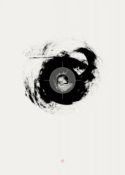 Abstract Enso Target, wall art by Thoth Adan