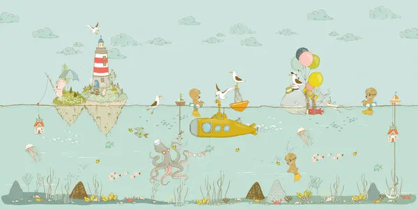Floating Island Ocean Dream, wall art by Sue Skellern